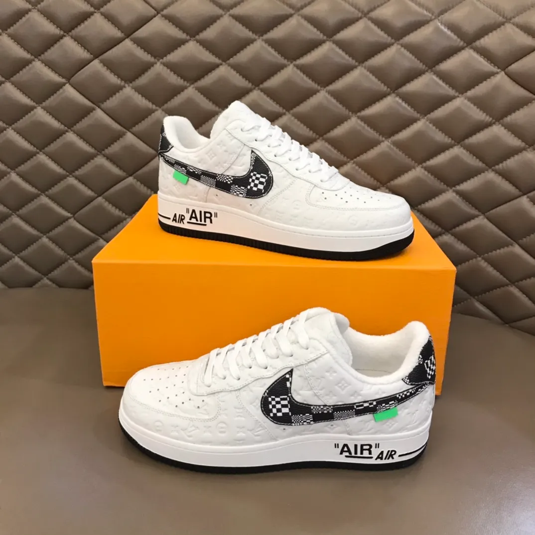 Men's shoes 💰p420 "*OUIS *UITTO*" x OFF-WHITE x Nike tripartite collaboration! Trendy and cool men's casual sports shoes with unrivaled color matching. The design idea basically continues the style of THE TEN. The Swoosh line and tongue label have a very familiar visual effect and are both fashionable and trendy! A must-have for fashionistas! The effect on your feet is absolutely stunning! (The original drawer packaging accessories are complete) Code number 38-45
